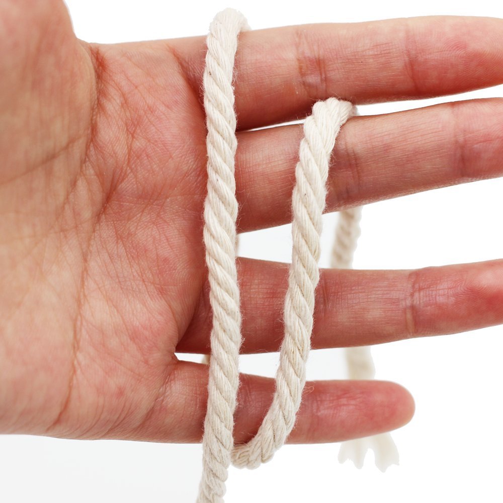 6/5/4mm macramé touw gedraaide draad katoenen koord voor handgemaakte natuurlijke beige touw diy accessoires 50/65/100m