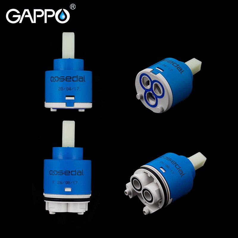Gappo vandhane patroner keramisk patron mixer lavt drejningsmoment vandhane tilbehør spindel fri rotation flad base