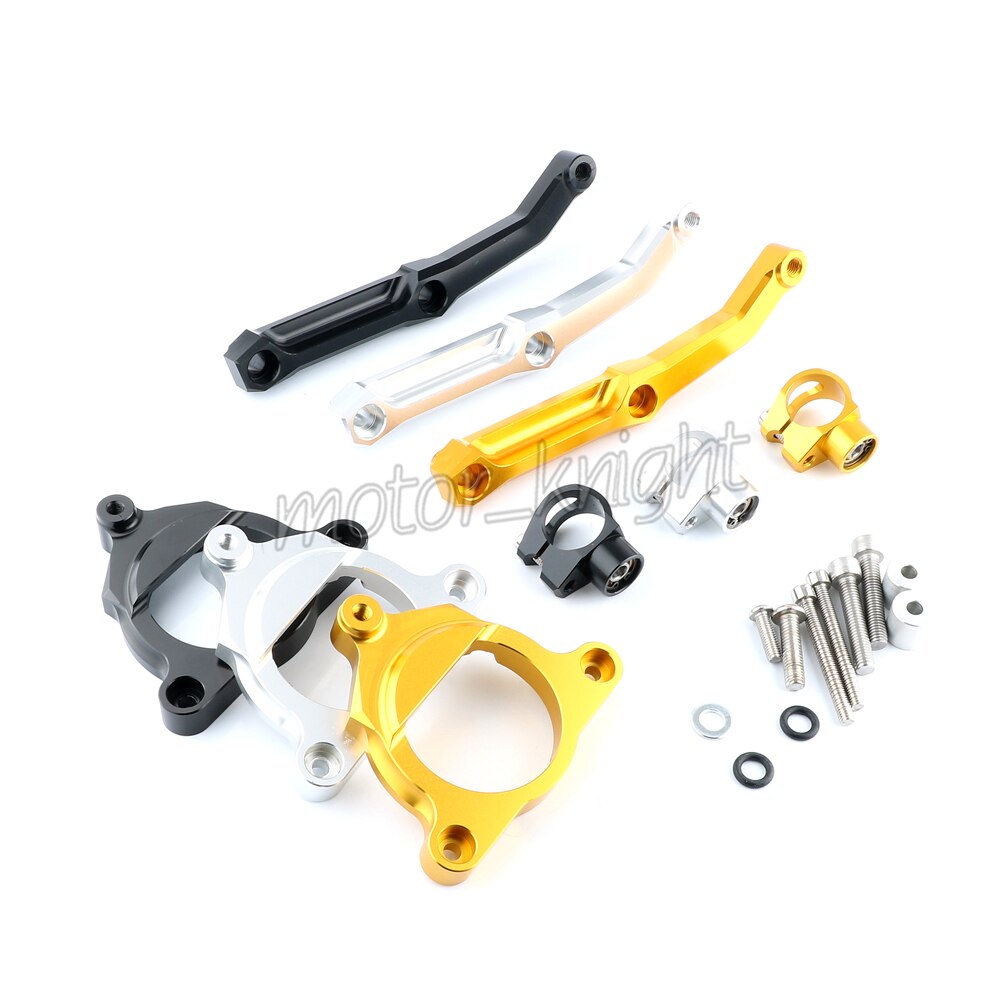Kit de montaje de soporte de amortiguador de dirección ajustable de motocicleta CNC para Kawasaki Z800 soporte de Moto ZR800 13-15