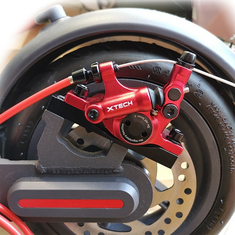 Elektrisk scooter hydraulisk bremse adapter sæt aluminium skivebremser skive stempel dele til xiaomi  m365 pro sort & rød