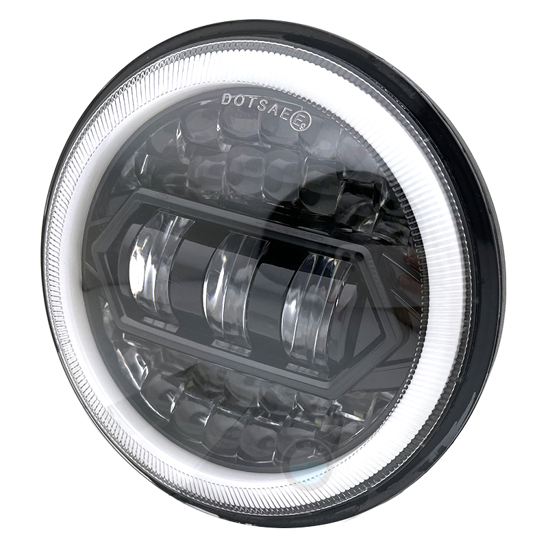 Newest A 5.75 Inch Motorcycle LED Headlight for Dyna Softail Sportster 883 XL883 FXCW 5 3/4" led DRL 80W motorbike headlamp.