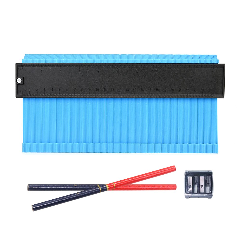 Tiling Skirting Laminate Profile Template 10/5 inch Widened Profile Contour Gauge Woodworking Gadget Depth Measurement: Blue B