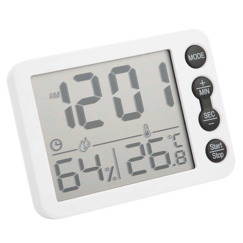 Digital Thermometer Alarm Clock Humidity Meter Hygrometer Room Temperature Desk Table Weather Desk Temperature Ectronic