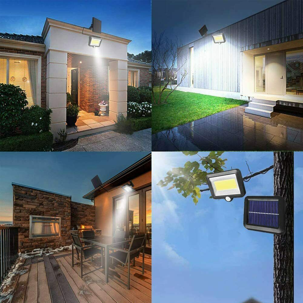 ROLKETU 100LED Solar Wall Light Outdoor Waterproof Garden Light PIR Motion Sensor Solar Lamp Solar Powered Infrared Sensor Light