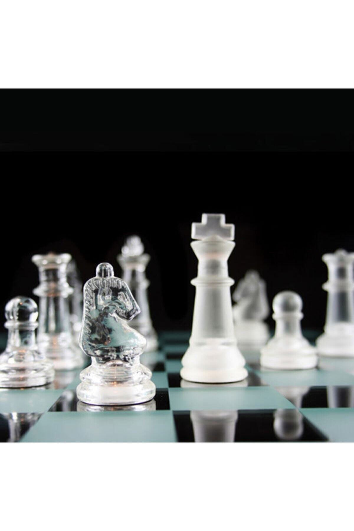 Schach Glas Schach einstellen (25 Cm X 25 Cm) Luxus Internationalen Schach Spiel Schach einstellen Glas Bord