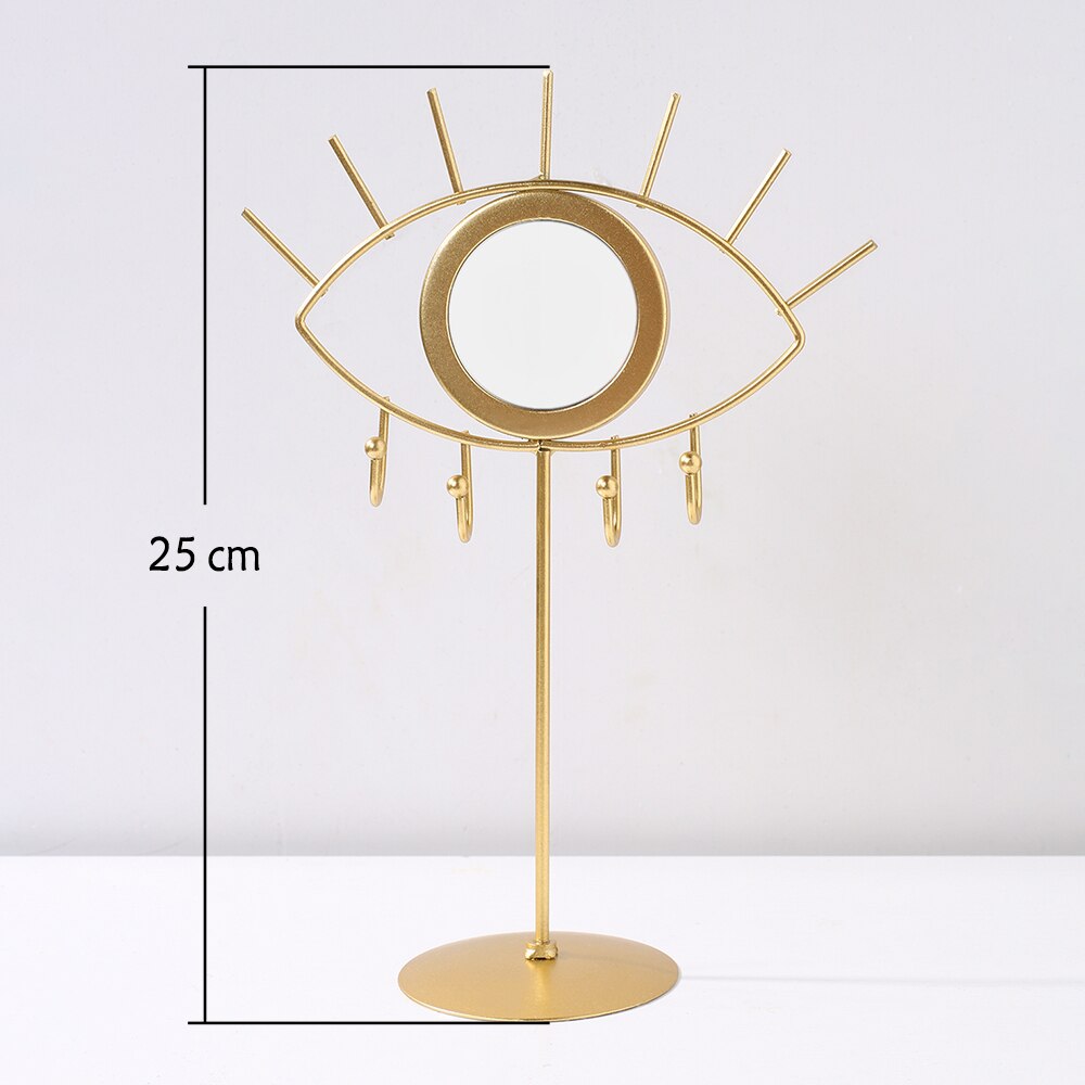 Guld øje bord spejl makeup spejle boho boligindretning stue dekoration soveværelse kosmetik dressing bordplade spejl onde øje