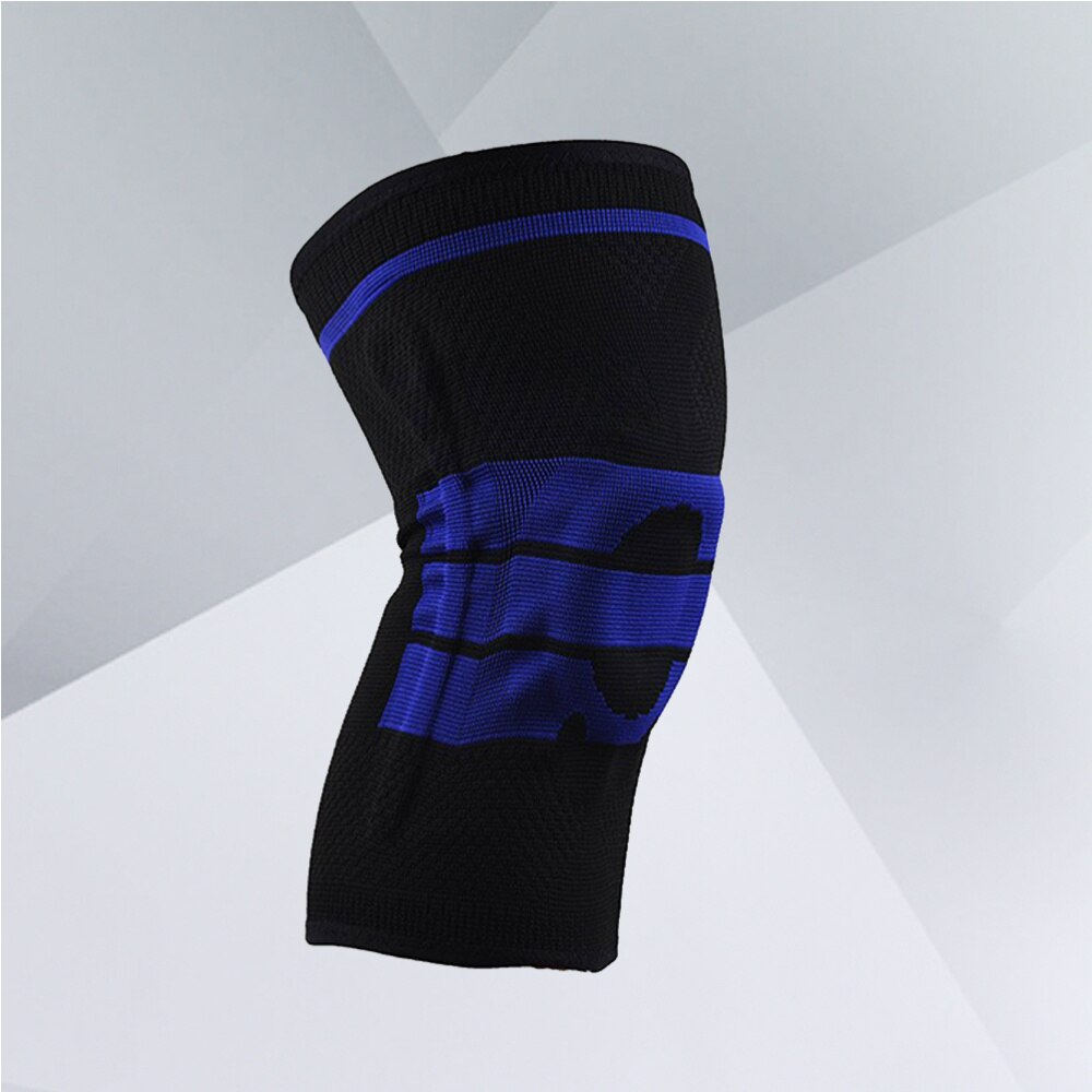 Enkele Fitness Hardlopen Fietsen Knie Ondersteuning Braces Elastische Nylon Sport Compressie Knie Pad Sleeve-Sized M (Grijs)