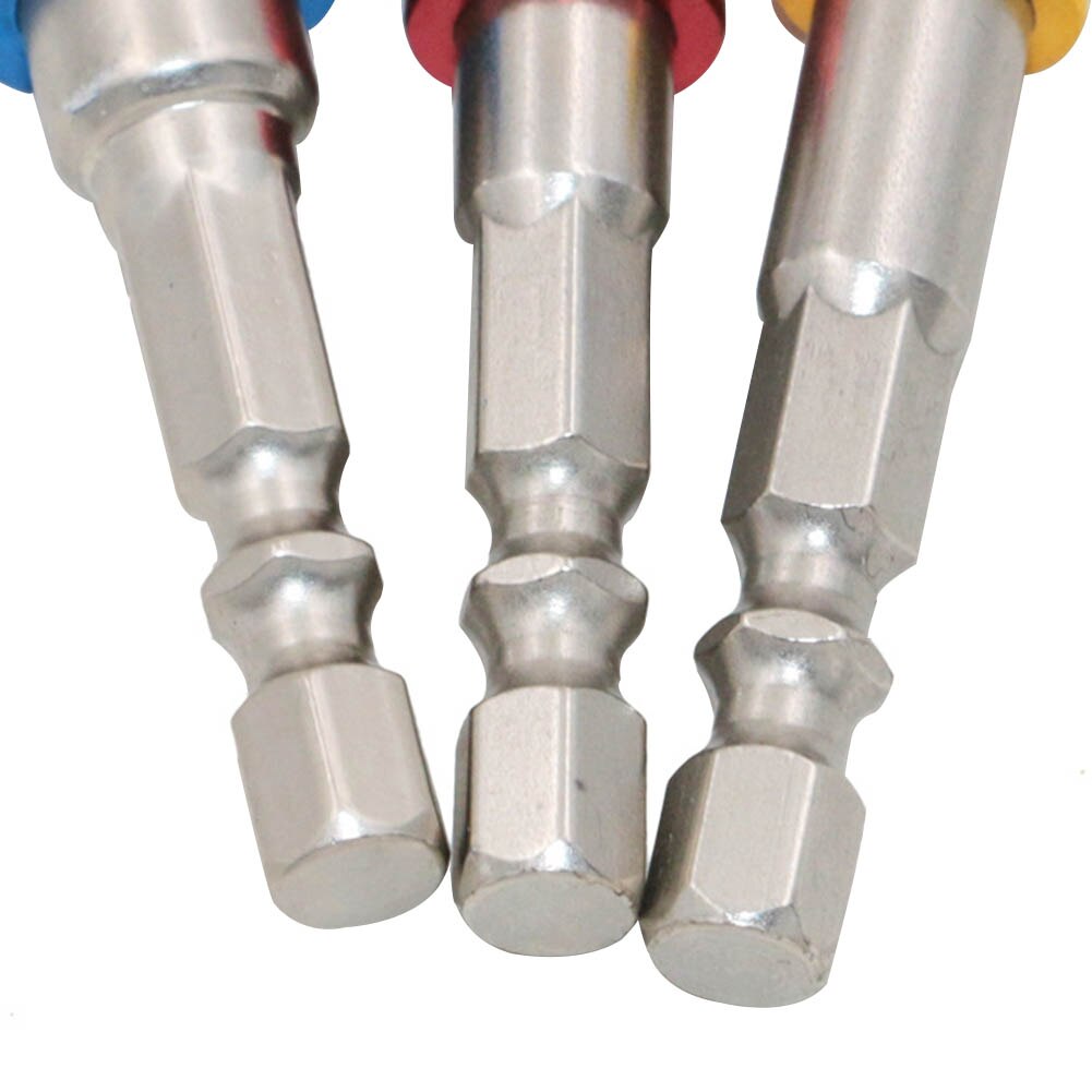 3 Stks/partij Socket Bit Adapter Set Hex Shank Extension Tot 1/4 3/8 1/2 Inch Klopboormachine Driver-M25
