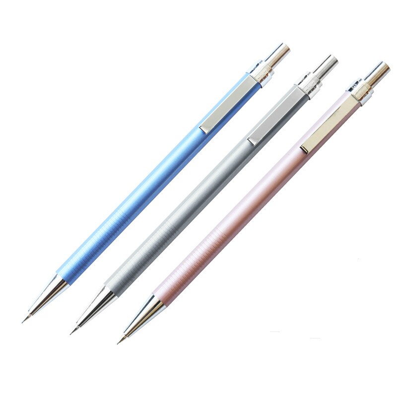 deli 6492 school students mechanical pencil metal full automatic pen 0.5mm 0.7mm child painting pencil