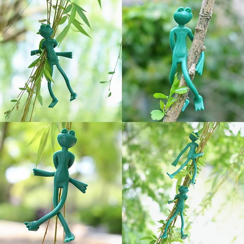 1PC Frog Shaped Plant Tie Reusable Cable Wire Garden Plant Vine Flower Vegetable Flexible Clip Garden Plant Support
