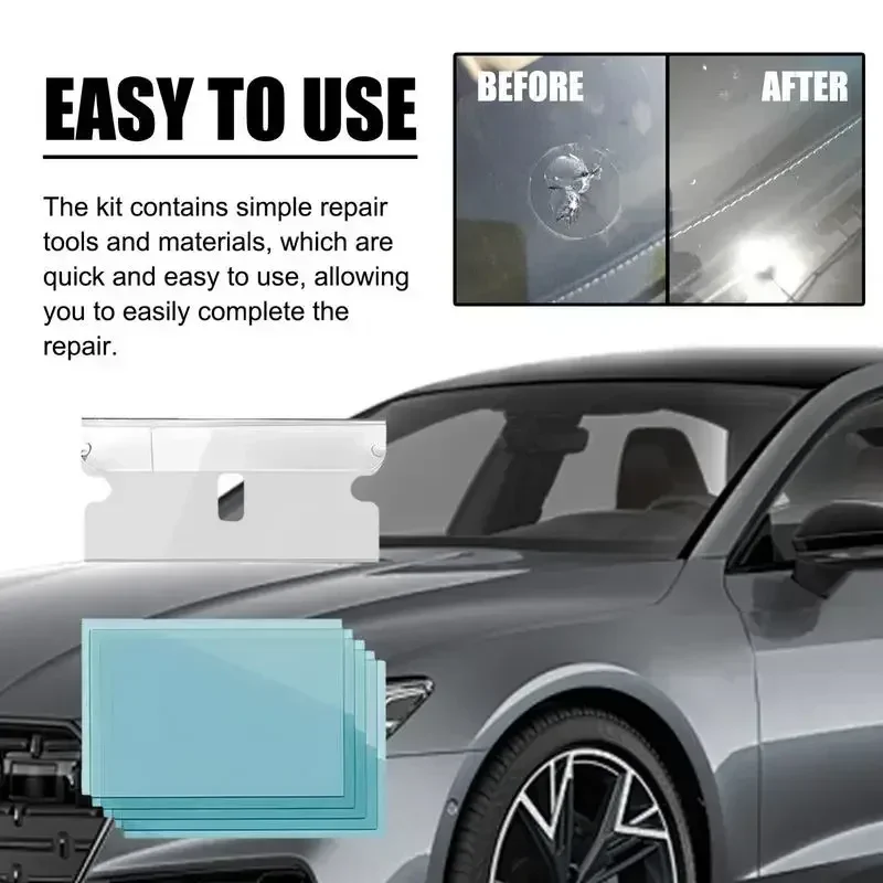 Windschutzscheiben-Reparaturset für Glas, Kfz-Glas, DIY-Windschutzscheiben-Werkzeug, Befestigung von Chips, Risse, sternförmiger Risse, Nano-Flüssigkeitsfüller