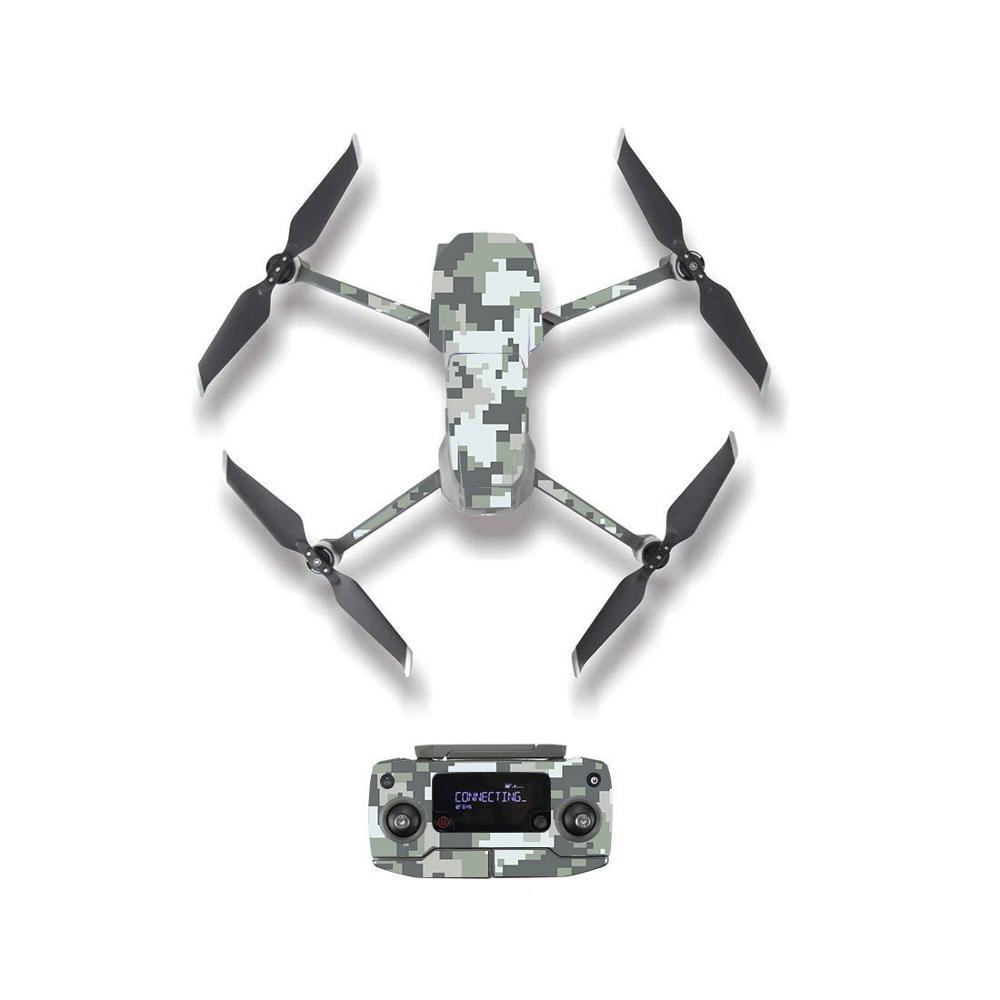 Mosaic Camo Camouflage Style Skin Sticker for DJI Mavic 2 Pro &amp; Zoom Drone Body Remote Controller Battery Protection Film