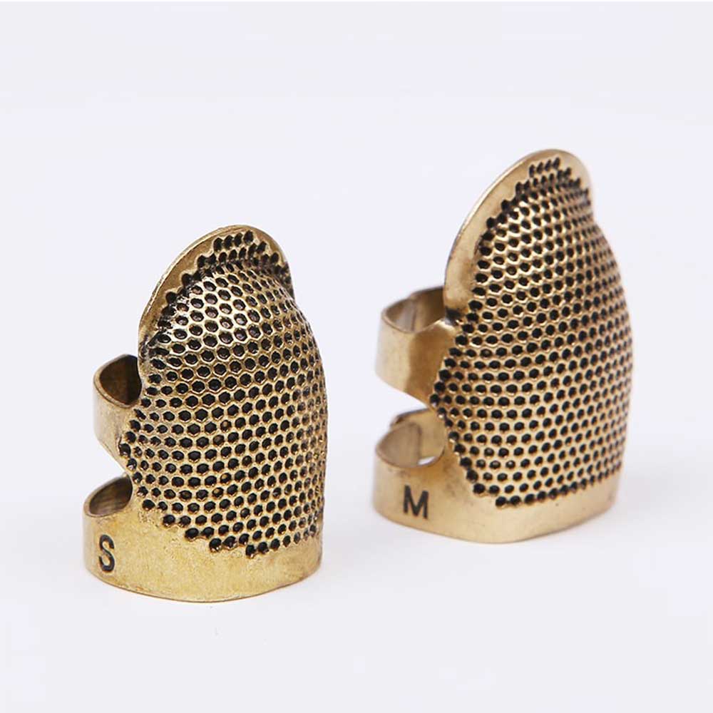 Handwork Sew Finger Protector Metal Thimble Ring Hand work Needle Hoop Ring Leather craft Home DIY Knitting Non slip Sewing