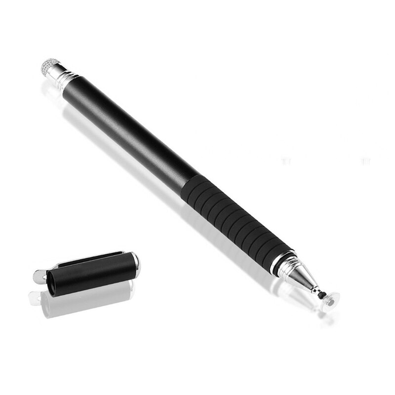 Universal 2 In 1 Fiber Stylus for Phone Tablet Touch Pen Drawing Capacitive Screen Pencil For Smartphone Note Smart Android Pen: Black