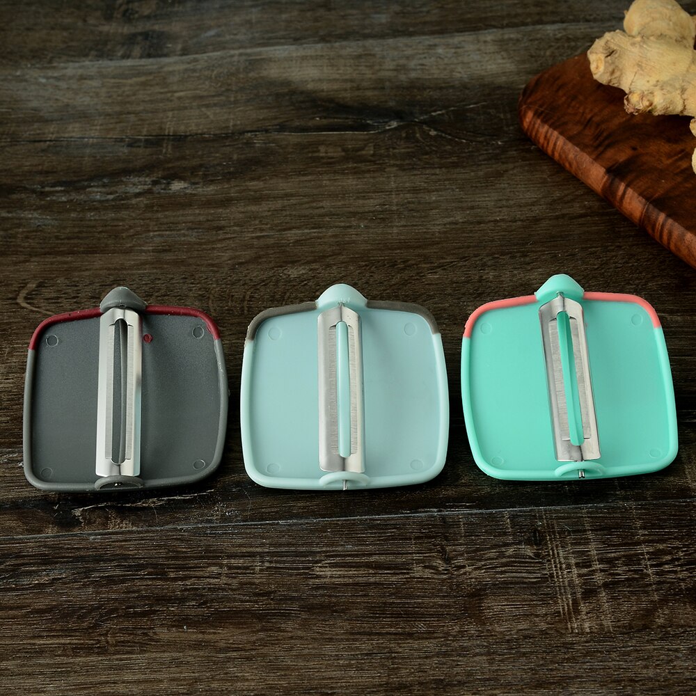 1 pcs Silicone Fruit Peeler Stainless Blade Lemon Grapefruit Fruit Slicer Double Fingers Opener Cutter Stripping Kitchen Gadgets