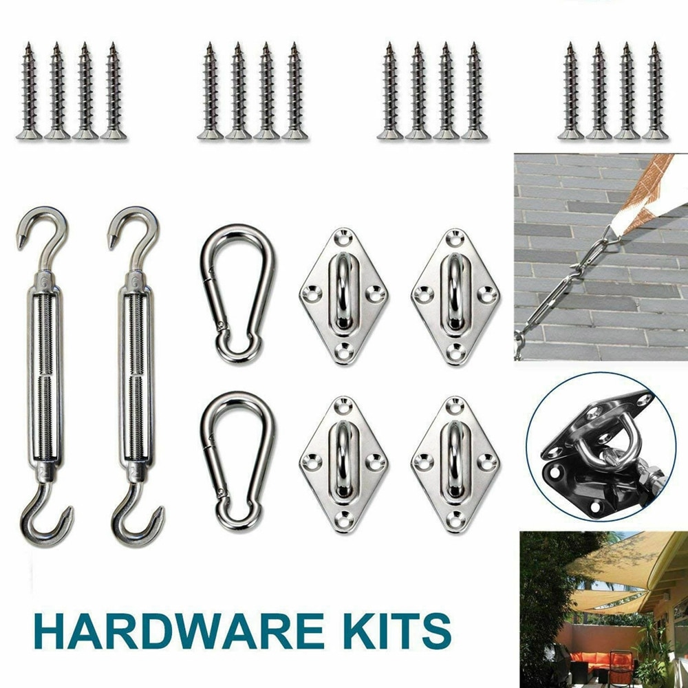 Sun Umbrella Fixing Hardware Hook Turnbuckle Shade Canopy Stainless Steel Hook