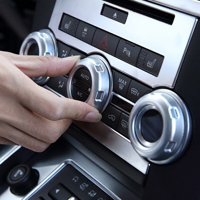 5 teile/satz Chrom Volumen und Klimaanlage Knöpfe trimmen für Land Rover Entdeckung 4 LR4 Palette Rover Sport Auto Zubehör und Teile