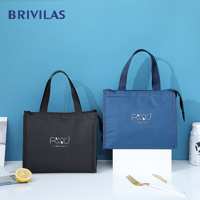 Brivilas – sac isotherme pour femmes, sac à déjeuner portable à fermeture éclair, imperméable, voyage pique-nique petit déjeuner, sac thermique de ,