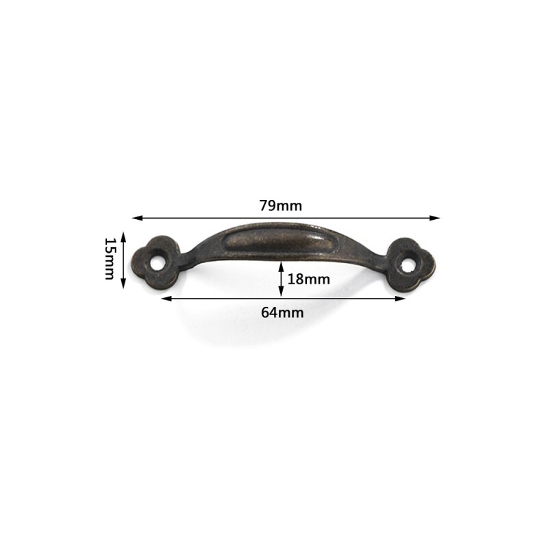 1PC Drawer Door Knobs Jewelry Box Cabinet Pulls Cupboard Pull Handle Antique Furniture Handles Decoration: 1