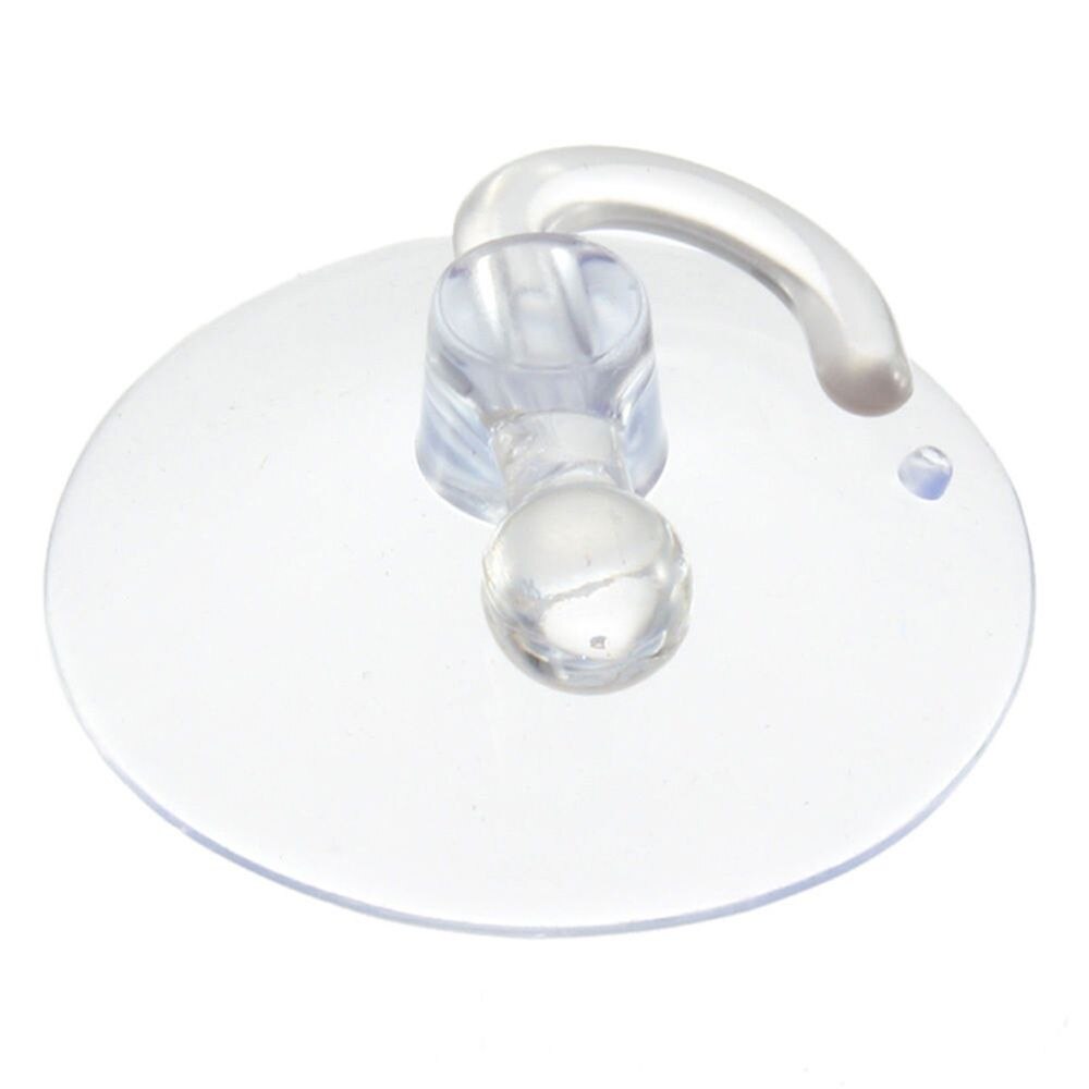 5 pièces/ensemble Transparent 100% caoutchouc verre fenêtre mur crochets cintre forte ventouse ventouses cuisine salle de bain pour petites marchandises: Default Title