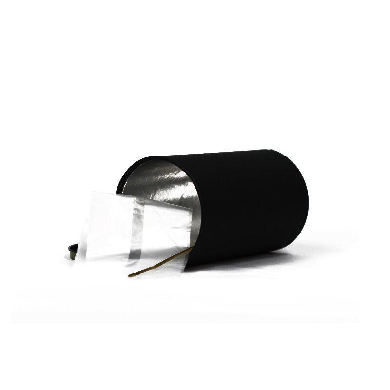 Xin Jia Yi Packaging Black Paper Box Round Shape Black Art Paper With Metal Lid Paper Boxes Clothes Package Paper Eco Box