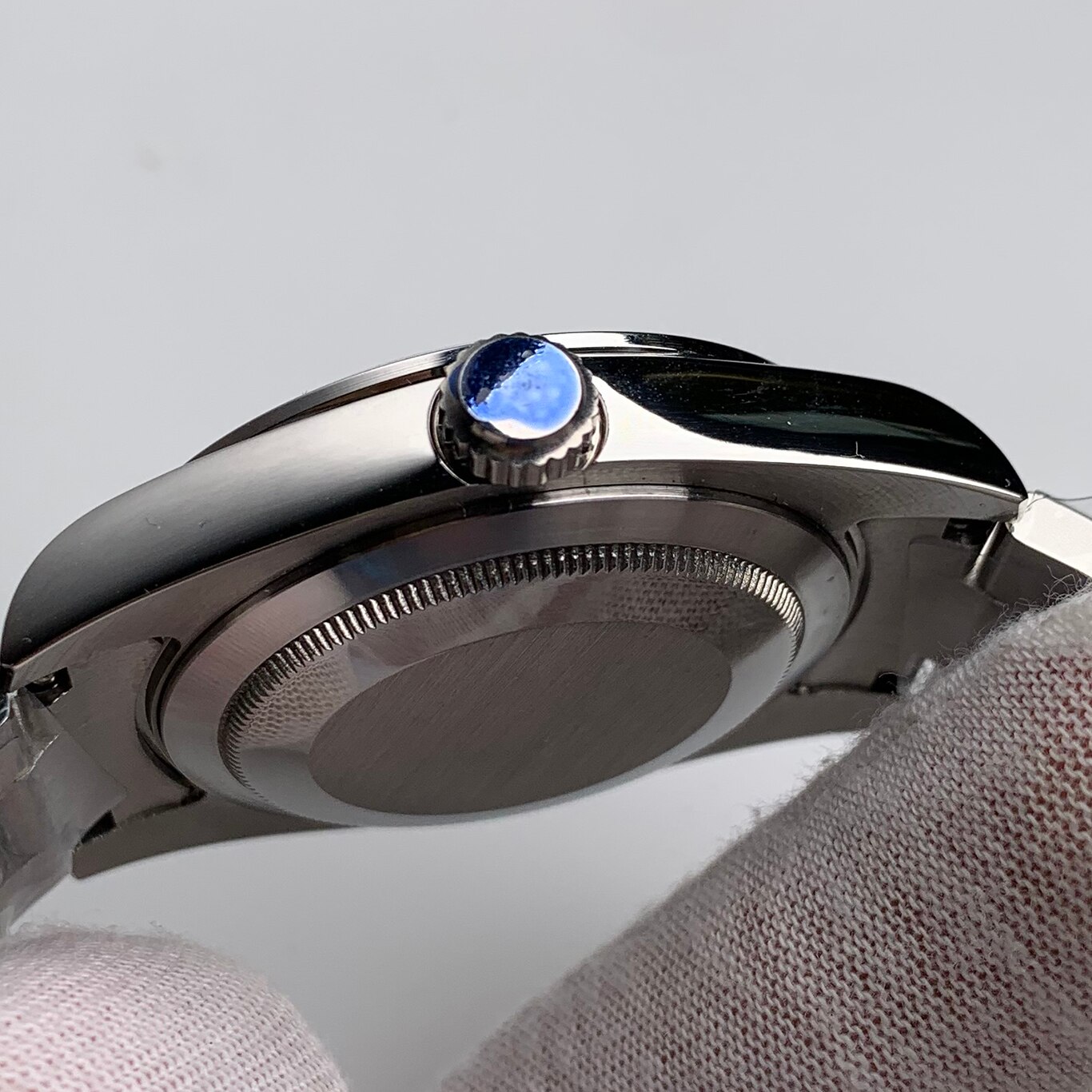 Huster – montre automatique rétro, aiguilles lumineuses 39mm, boîtier en acier poli saphir, cadran vierge avec Date, mouvement automatique 2813 B861
