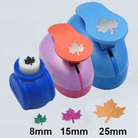Crafts Punch Set 8mm 15mm 25mm paper punches 3pcs/Set diy craft punch scrapbook paper cutter scrapbooking punches: Maple Leaf