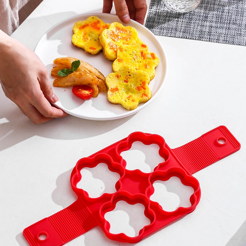 1Pcs Silicone Non Stick Fantastische Ei Pannenkoek Maker Ring Keuken Bakken Omelet Mallen Flip Fornuis Ei Ring Mold