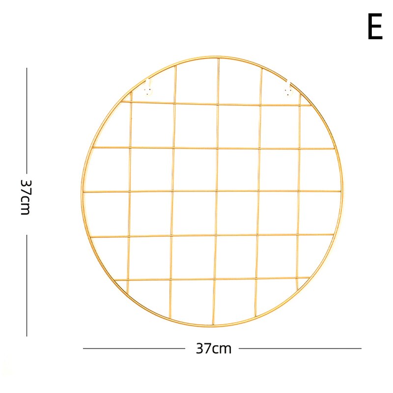 Wall Decorative Iron Wall Photo Grid Panel Rack Clip Painted Wire Photograph Picture Hanging Frame Photo Organizer Home Decor: E