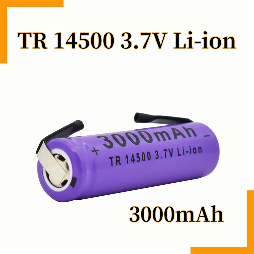 Linterna LED batería de litio recargable soldadura hoja de níquel batería 3,7 V 3000mAh ICR 14500