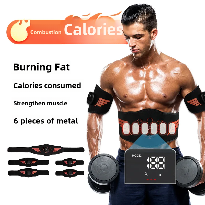 Metallplatte ems Bauchrad Übungsgürtel Fettverbrennung Kalorien Bauchmuskel Massagegürtel Integrierte Fitnessgeräte