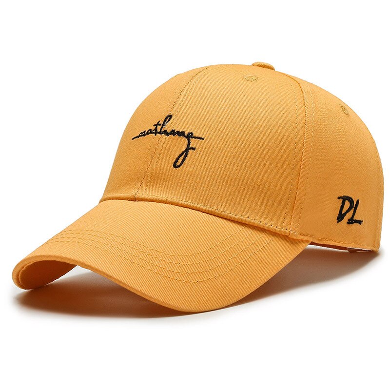 Brief Snapback Cap Katoen Baseball Cap Mannen Vrouwen Hip Hop Vader Hoed Bone Garros Verstelbare Caps vrouwen Hoed: Yellow