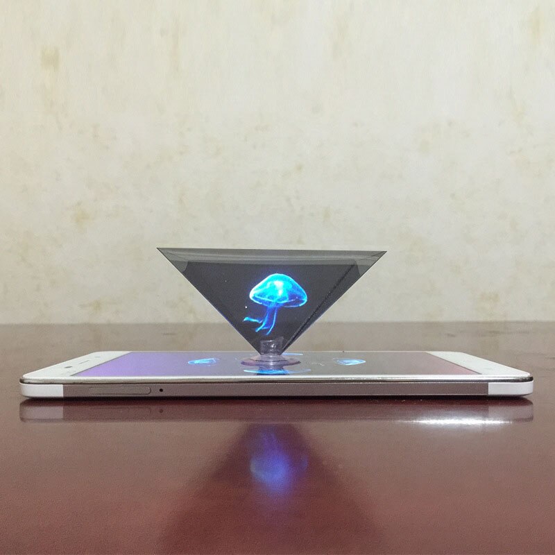 3D Hologram Piramide Display Projector Video Stand Universal Mini Duurzaam Draagbare Projectoren Voor Smart Mobiele Telefoon: Default Title