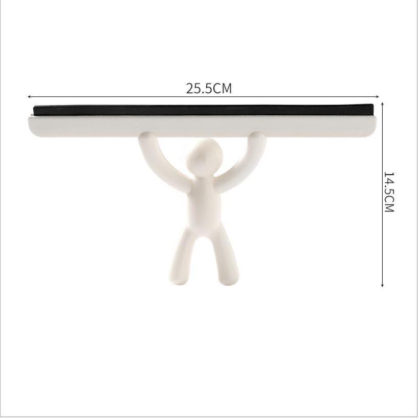 Window Squeegees Glass Cleaning Wiper Brush Eco-Friendly Soft Glass Scraper Glass Wiper Cleaner Helper Household Cleaning Tool: White