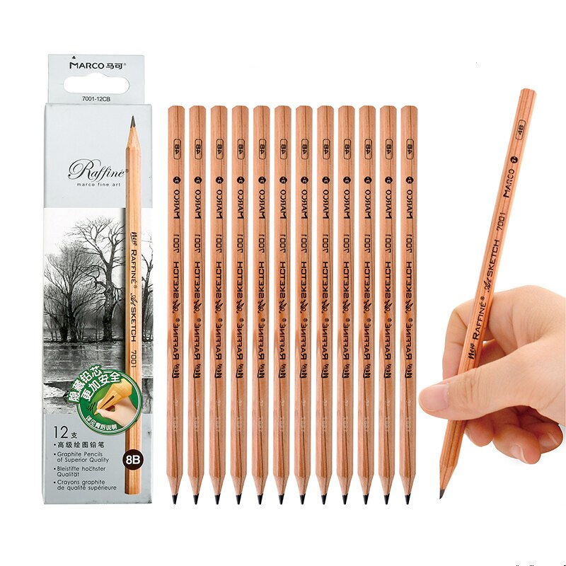 Drawing Carbon Sketch Charcoal Pencil2h, 3h, h, HB, b, 2b, 3b, 4b, 5b, 6b, 7b,8b: Default Title