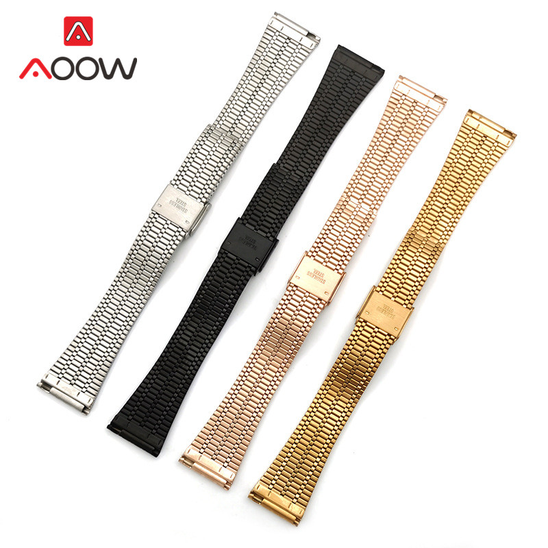 Boucle à crochet pour bracelet en acier inoxydable, accessoire de sécurité pour hommes et femmes, rétro, remplacement du métal, 20mm, 22mm