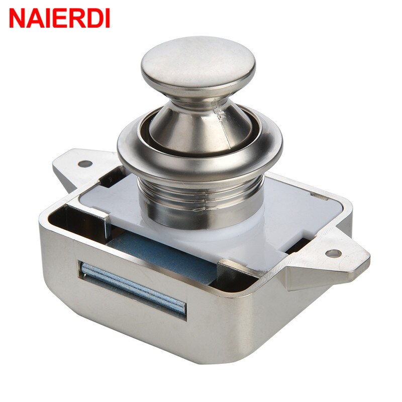 Naierdi 10Pcs Camper Auto Push Lock Diameter Rv Caravan Boot Motor Thuis Kabinet Lade Klink Knop Sloten Meubels Hardware