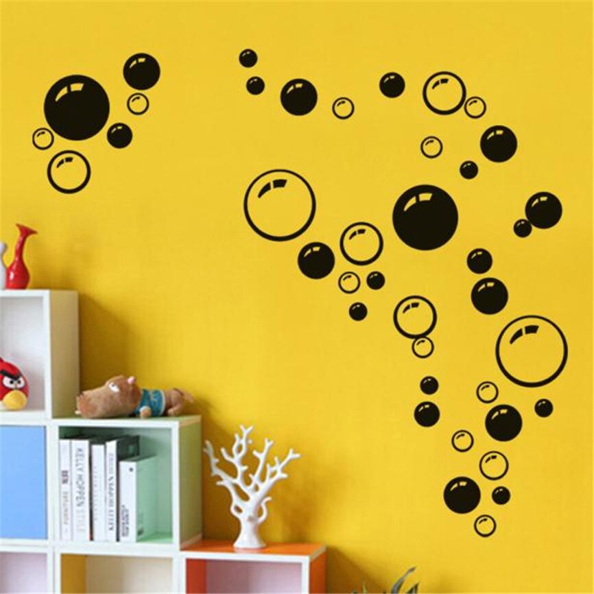 Wallpaper Sticker DIY Bubbles Circle Removable Bathroom Window Sticker Decal Home Decor 45*20cm Wallpapers For Living Room B#