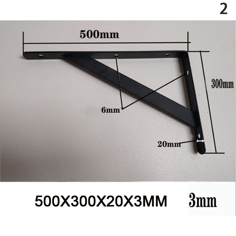 Driehoekige hoekbeugel bakwandmontage zelfdragend frame wand roestvrijstalen l-vormige beugels wandplankbeugelhouder: 2