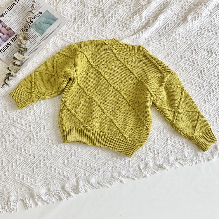Baby drenge piger søde trøjer efterår vinter langærmet pullover afslappet striktrøje børn børn varme strik toppe