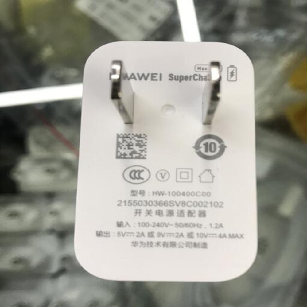 Ładowarka Huawei 40W oryginalna ładowarka 10V4A ładowarka amerykańska 5A kabel USB typu c dla nova 5 5t 5 zawodowiec kumpel 30 zawodowiec p20 p30 zawodowiec: tylko US ładowarka