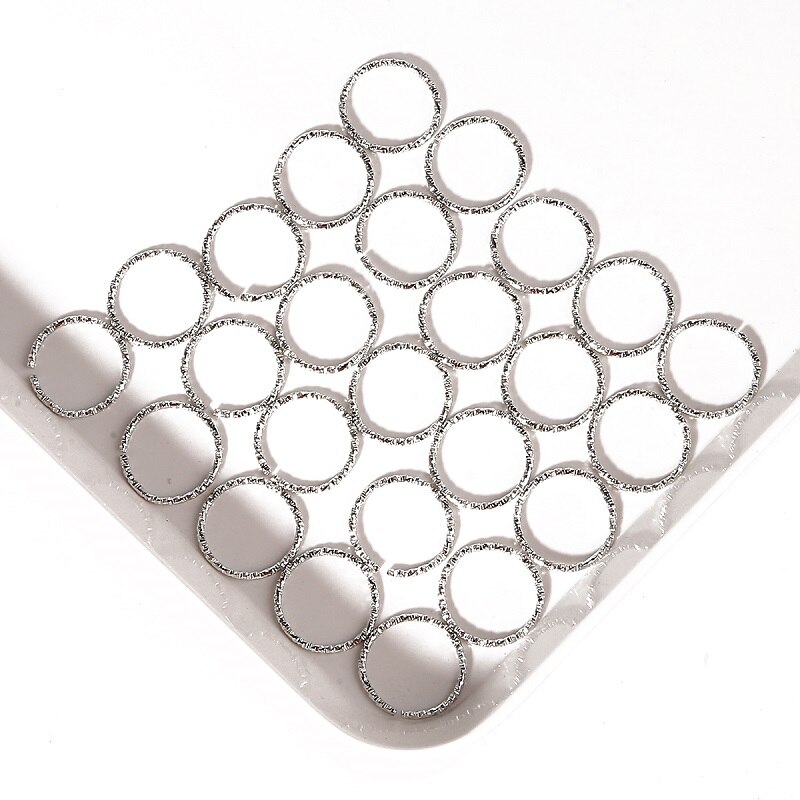 50pcs 8-20mm Gold Rhodium Round Jump Rings Twisted Open Split Rings jump rings Connector For Jewelry Makings Findings Supplies: Silver / 20mm