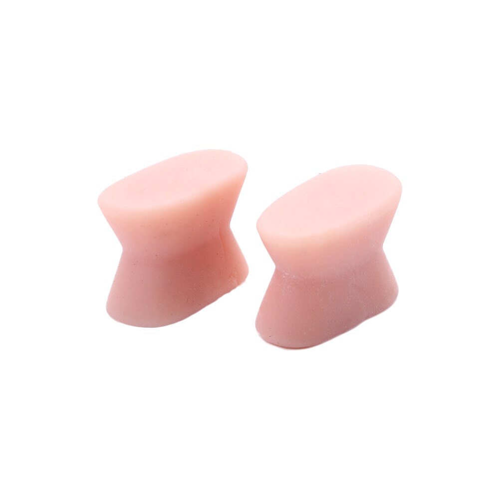 2Pcs Silikon Zehennagel Separatoren Teiler Teller Daumen Valgus Pediküre Corrector Fußpflege Bunion Knochen Daumen Valgus Schutz: Nude-S