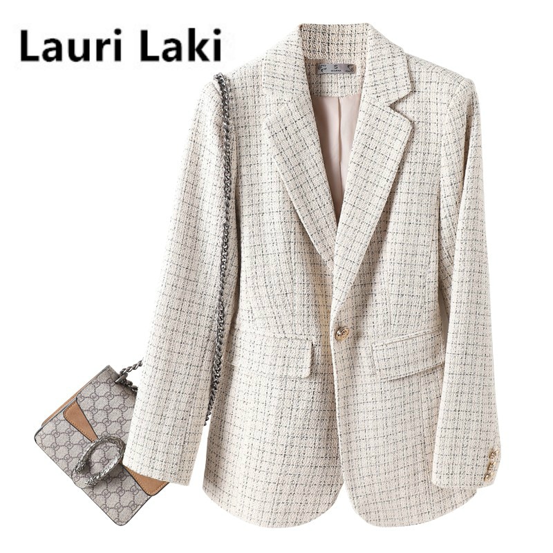 Lauri laki blazer dame office wear blazer jakke vintage sort blazer frakke plus size efterår vinter
