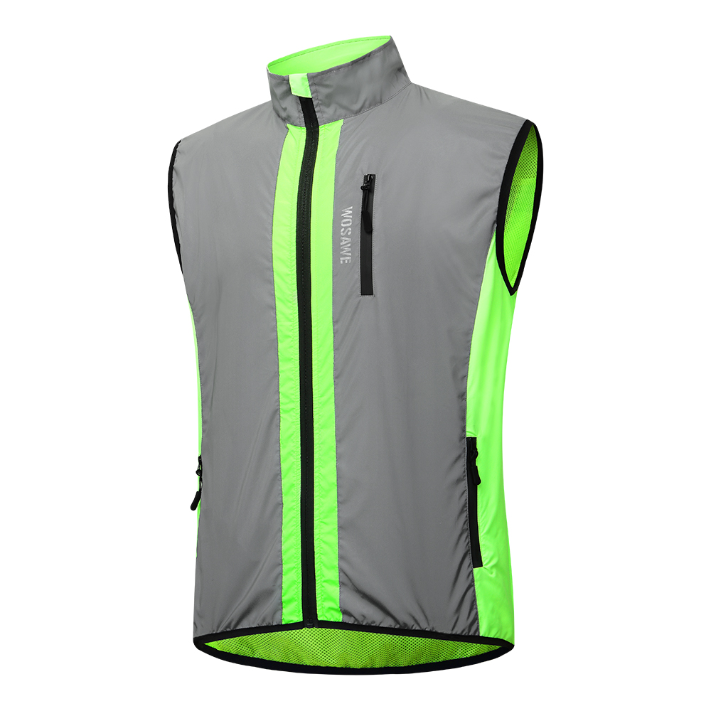 WOSAWE Full Reflective Cycling Jacket Men&#39;s Coat Spring Autumn Bicycle Windbreaker Bike Soft Windproof Waterproof Running Jacket
