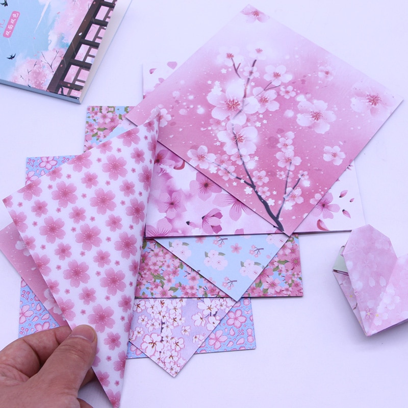 50 kpl 15cm neliönmuotoista origamipaperia kaksipuoleinen kukka taitettava sakura askartelupaperit lasten käsintehdyt tee-se-itse scrapbooking askartelukoristeet