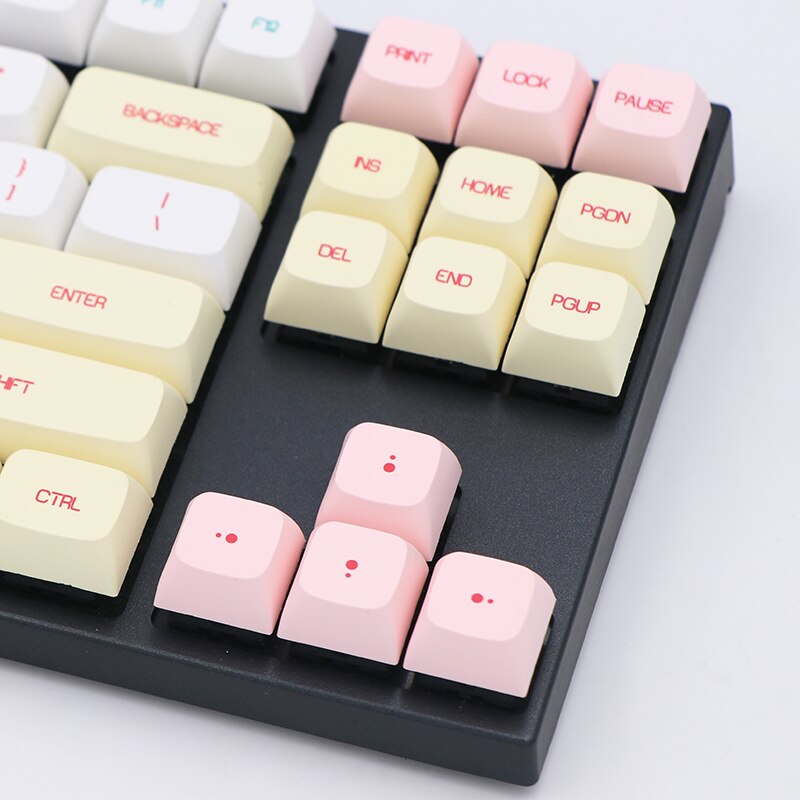 Keypro Macaron Ethermal Dye Sublimation fonts PBT keycap For Wired USB mechanical keyboard 146 keycaps