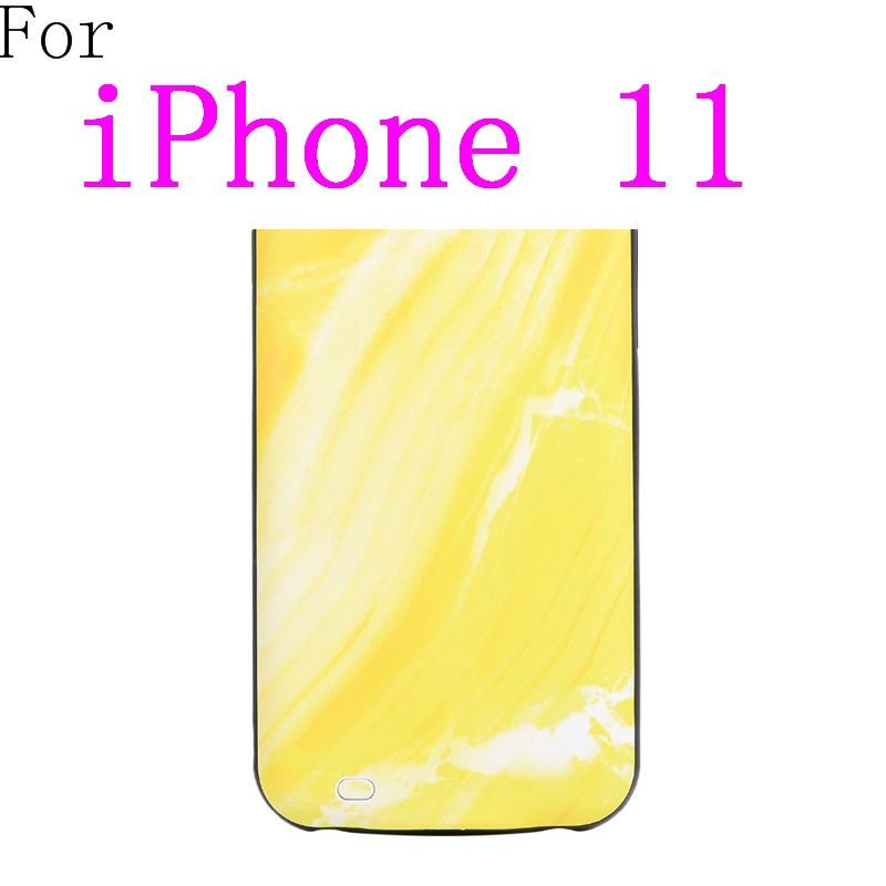 Oplader Voor Iphone X Xr Xs 11 Pro Max Slanke Draagbare Batterij Opladen Case Voor Iphone Se 6 6S 7 8 Plus Pover Bank: i11-Yellow