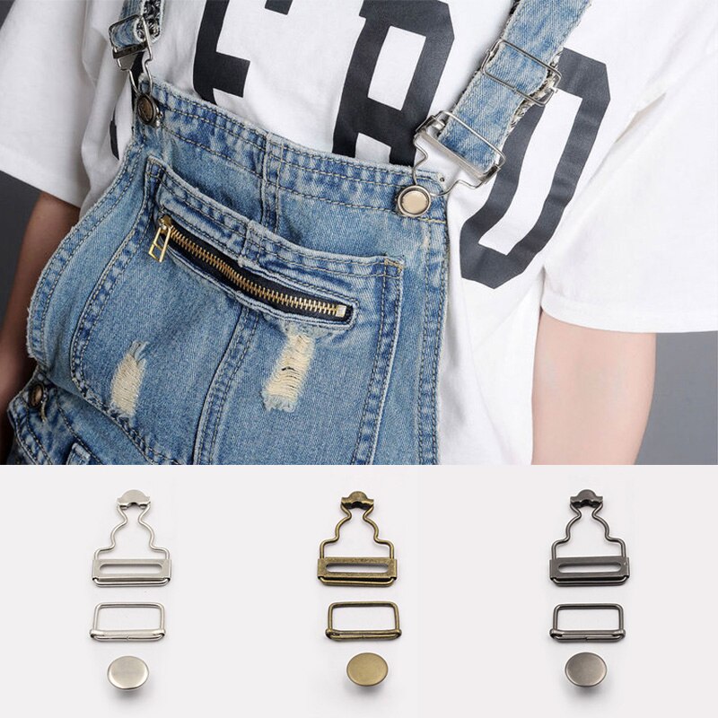 2Pc Hosenträger Schnalle Verschluss Nieten befestigen Clips Metall Geschmack Overall Jeans Hosen Für DIY Handmake NäHenne Hardware- Zubehör