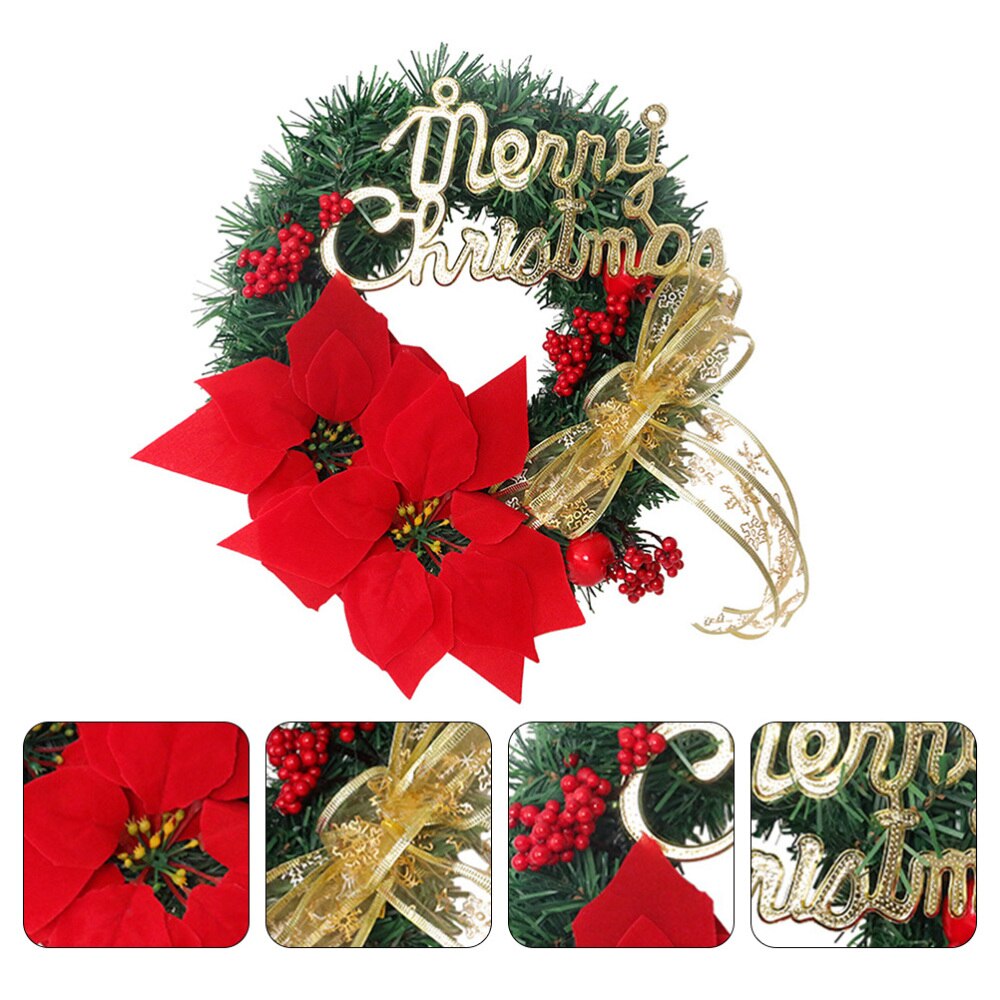 1pc xmas guirlande dekorativ krans fest krans pynt julepynt